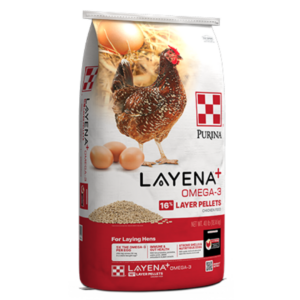 bag of Purina Layena Plus Omega-3