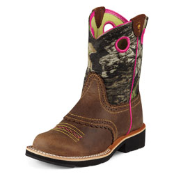 ARIAT YOUTH FATBABY COWGIRL ROUGH BRN/CAMO