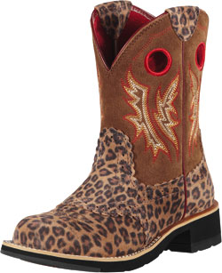 ARIAT WMS FATBABY COWGIRL LEOPARD PRINT/TAN