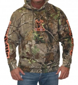 BuckedUp Pullover Hoodie - Realtree APG Camo with Orange Logo