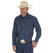 70127 Cowboy Cut® Work Western Rigid/Stonewash Denim Long Sleeve Shirt