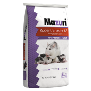 bag of Mazuri Rodent Pellets 5M30 with cute mouse on front