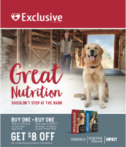 Exclusive Dog Food & Purina Horse Feed Promotion