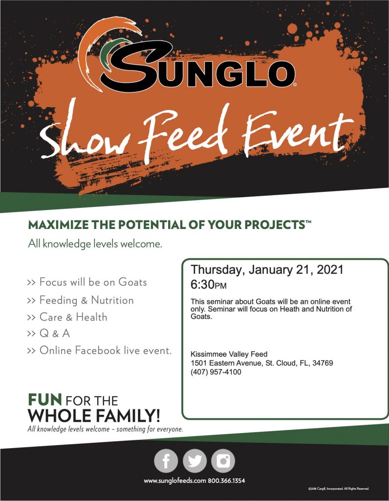 Sunglo show Goat Event Flyer