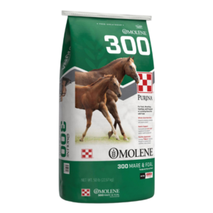 Purina Omolene 300 Horse Feed 50-lb. For Foals and Mares.