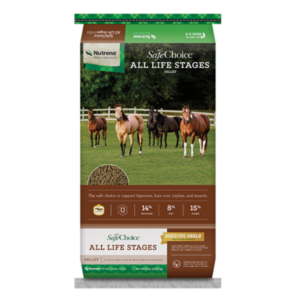 Nutrena SafeChoice All Life Stages Horse Feed. 50-lb bag.