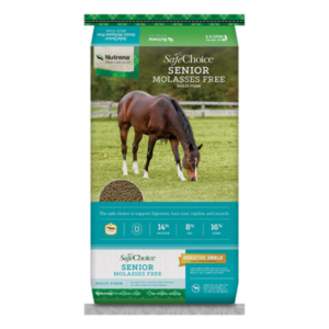 Nutrena SafeChoice Senior Molasses Free Horse Feed. 50-lb bag.