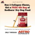 Buy 2 Collagen Treats, Get a Small Bag of Dog Food FREE!