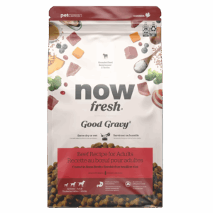 bag of Now Fresh Good Gravy Beef Coated in Bone Broth for Dogs